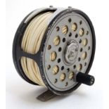 Fly Fishing : A ' Farlow's London ' Sea Trout Fly reel 3 1/2 " Serpent ' with wide arbour complete