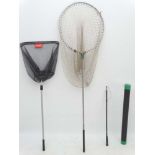 Salmon Fishing: A circular landing net, telescopic sea trout and trout etc,