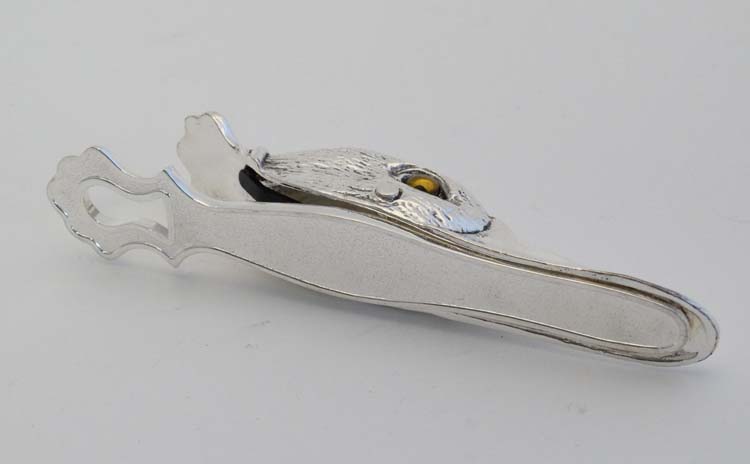 A silver plate desk top letter clip in the form of a ducks head. 21stC. - Image 3 of 3