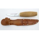 A Fisherman's knife by Puma of Solingen, with 4 1/2" cork (floating) handle, 3 1/2" blade,