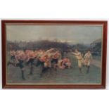 Rugby : After William Barnes Wollen 1893, Coloured print,