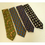 Four new country themed 100% silk ties;