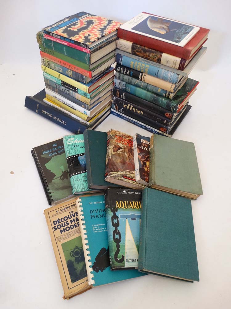 Books: A large collection of Diving books to include: '' The Lost Land '' by John Dunbar,