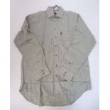 A Musto twill check shirt in moss green, size 16,