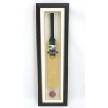 A framed Gunn & Moore official autographed cricket bat of the 1999 Cricket World Cup,