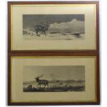 WH Simmons after Sir Edwin Landseer RA, A pair of monochrome engravings 1896,