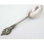A silver souvenir / trophy teaspoon engraved ' E. Coy 8th Scottish V.B.K.L.