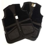 Two black mesh S/ Marston Bonart shooting gilet / vest,