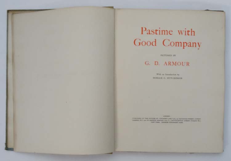 Book: a hardcover book on 'Pastime with Good Company' pictured by G. D. - Image 4 of 5