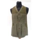 A Laksen Bruar shooting tweed vest / waistcoat, size M,