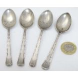 Golfing Interest - Heaton Park Gold Club ? : A Matched set of 4 silver teaspoons Hallmarked