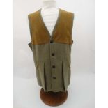 Laksen Manor tweed shooting vest / waistcoat,