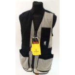 A men's black/brown Browning trapper creek mesh shooting gilet / vest, size M,