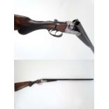 Shotgun : A 12 bore Side by side boxlock , of Belgian origin ,