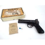 Air Pistol : A Boxed .177 pistol by Webley & Scott , Birmingham .