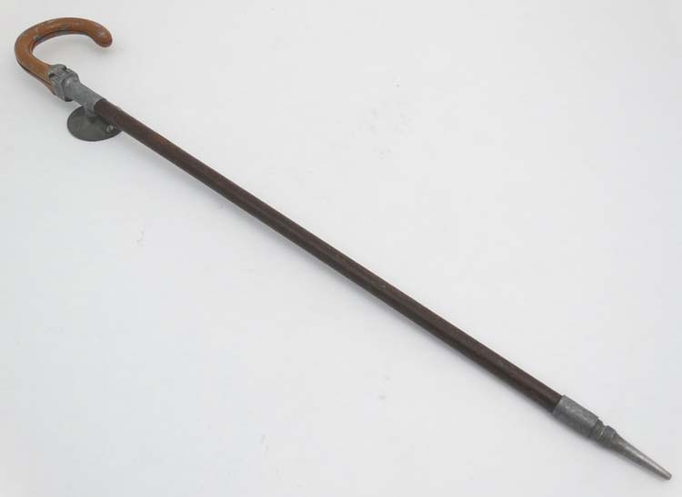 Shooting : a 'Howell of London ' folding walking stick shooting stick entitled ' The “Club “ Seat ' - Image 3 of 7