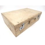 A vintage Velum covered travelling suitcase by Asprey, London,