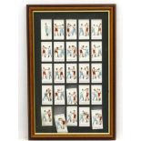 Boxing: 25 (full set) framed Franklin's Cigarette cards boxing techniques CONDITION: