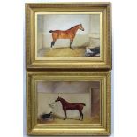 T Benson c1890 Equine School, Oil on canvas, a pair,