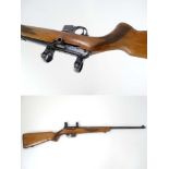 Rimfire Rifle : A .22LR Semiautomatic rifle by BRNO , 22" barrel ( threaded for moderator .