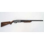 Shotgun: The stock & action of a Savage 'Model 30E' 20 bore pump action shotgun,