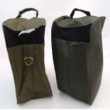 Country Sports: 'Two Welly Bags' for the transport and storage of Wellington Boots, both with zips,