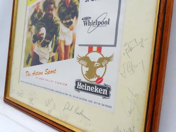 Rugby League: An autographed (15) poster for SHEFFIELD EAGLES v Salford, - Image 5 of 6