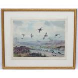 Shooting: John Cyril Harrison (1898-1985), Signed limited edition coloured print 474/500, Gamebirds,