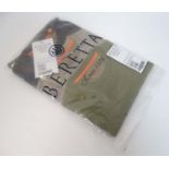A set of three Beretta t-shirts in green, beige and brown, size M,