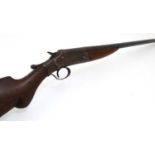 Shotgun : A J Stevens 12 Bore single barrel (ejector) Toplever Hammergun ,