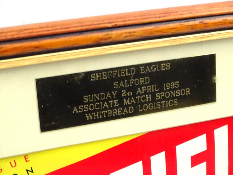 Rugby League: An autographed (15) poster for SHEFFIELD EAGLES v Salford, - Image 4 of 6