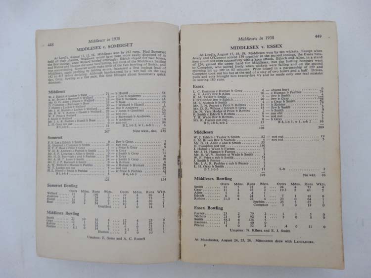 Book: ''John Wisden's Cricketeers' Almanack 1939 '' 76th Edition , edited by Wilfrid H Brookes, - Image 6 of 9