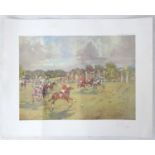 Polo: After John Gregory King (1929-2014), Signed limited edition coloured print, 270/350,