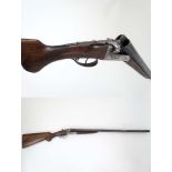 Shotgun : A 12 bore Side by side boxlock Wildfowling gun , of Spanish origin ,