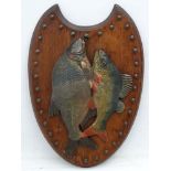 Course Fishing : A contemporary oak shield with a polychromed resin Freshwater Bream and a