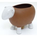 A Novelty ceramic jardiniere / plant pot formed as a sheep.
