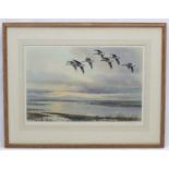 Wildfowling: Roland Green (1896-1972), Limited edition artist proof coloured print,