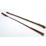 Hunting / Riding : 2 riding crops, one ash.