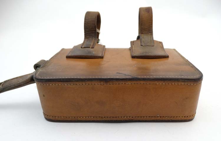 Field Sports : A late 19thC / early 20thC silver plate sandwich tin / box contained within a brown - Image 7 of 7