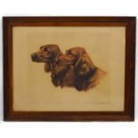 Gun dogs: Leon Danchin (1887-1938), Coloured lithograph,