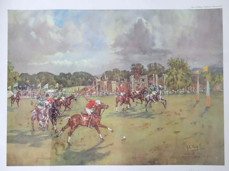 Polo: After John Gregory King (1929-2014), Signed limited edition coloured print, 270/350, - Image 3 of 6