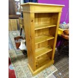Tall pine three tier bookcase CONDITION: Please Note - we do not make reference to