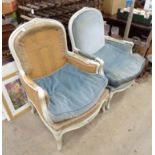 A pair of 20thC French armchairs chairs for restoration CONDITION: Please Note -