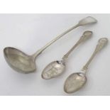 2 continental EPNS tablespoons and EPNS soup ladle CONDITION: Please Note - we do