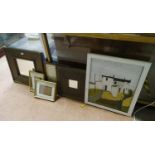 A quantity of framed mirrors,