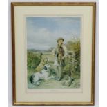 After James Hardy Jnr ( 1832-1889), Coloured print, ' The Faithful Pair ' ,