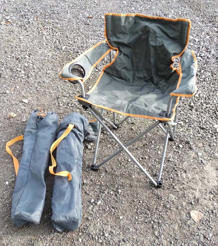 2 folding and bagged camping chairs CONDITION: Please Note - we do not make