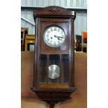 1940s oak wall clock CONDITION: Please Note - we do not make reference to the