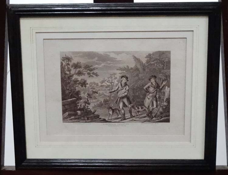 Framed bookplate entitled 'Partridge Shooting' CONDITION: Please Note - we do not - Image 3 of 4