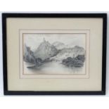 Early XX, Pencil, ' The Drachenfels ' ( North Rhine - Westphalia , Germany ),